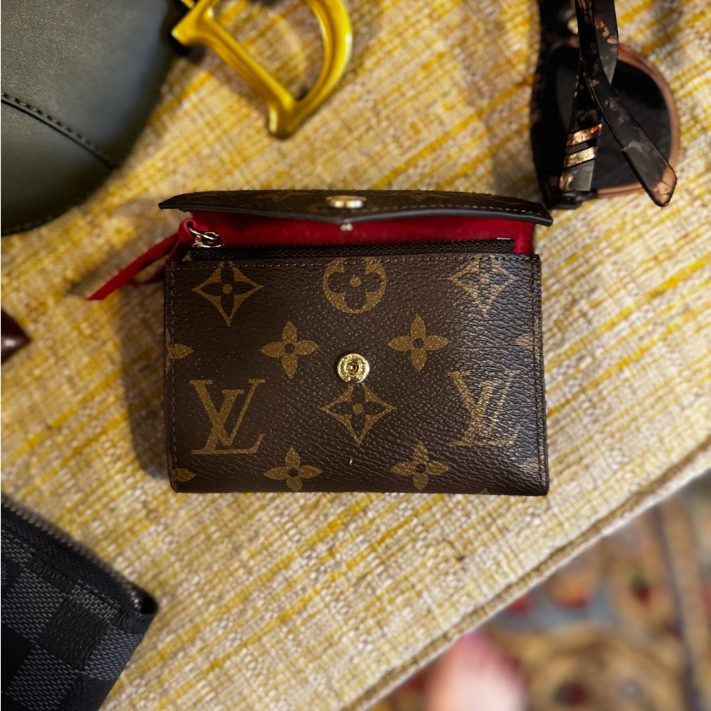 Louis Vuitton Brown and Red Monogram Wallet